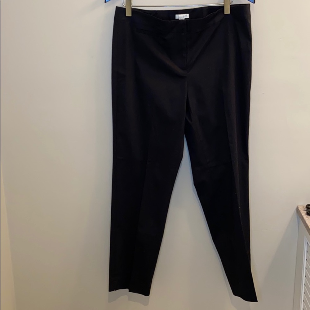 J. Jill Stretch Cotton Ankle Pants Black Sz 10